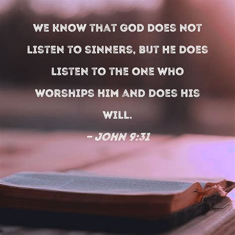 god does not hear sinners